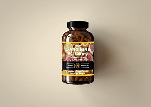 Newgate Labs - L-Arginine Hci 500Mg 90 High Strength Capsules | Nutritional Supplement | Health & Wellness | Made In The Uk | Halal – Gmo Free