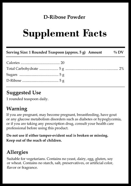 Source Naturals D-Ribose Powder