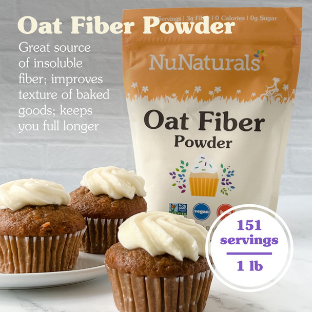 Nunaturals Oat Fiber Powder, All Natural Non-Gmo, Supports Digestive Health, 1 Lb Nunaturals Oat Fiber Powder, All Natural Non-Gmo, Supports Digestive Health, 1 Lb