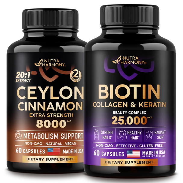 NUTRAHARMONY Сeylon Сinnamon & Biotin, Collagen Capsules