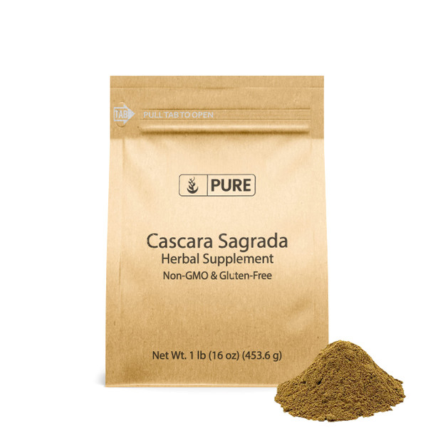 PURE ORIGINAL INGREDIENTS Cascara Sagrada (1Lb) Non-Gmo & Gluten-Free, Glycosides