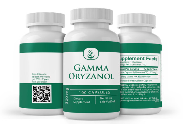 PURE ORIGINAL INGREDIENTS Gamma Oryzanol & Dandelion Root Capsule Bundle (100 Capsules Each), No Additives Or Fillers, Lab Verified