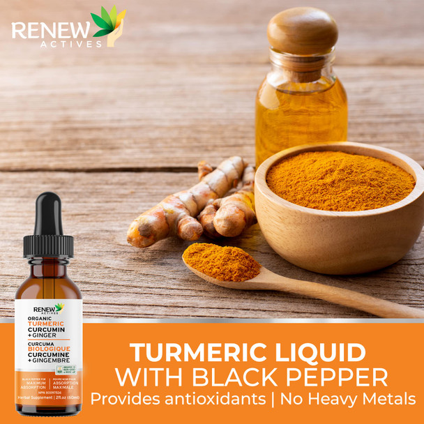 Renew Actives Turmeric Liquid Extract With Ginger & Lemon Oil