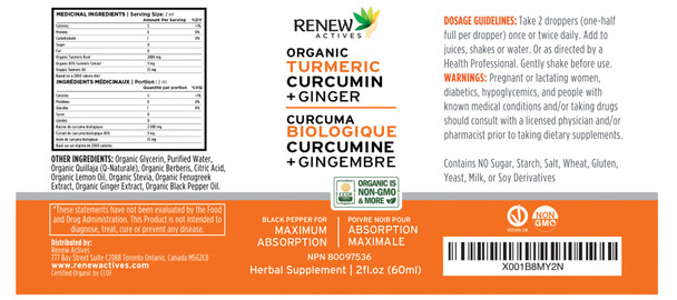Renew Actives Turmeric Liquid Extract With Ginger & Lemon Oil