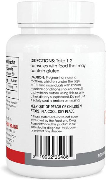 Silver Fern Gluten Comfort With Tolerase G - 1 Bottle - 60 Capsules - Digestive Enzyme Made Specifically To Break Down And Digest Gluten Protein Silver Fern Gluten Comfort With Tolerase G - 1 Bottle - 60 Capsules - Digestive Enzyme Made Specifically To Break Down And Digest Gluten Protein