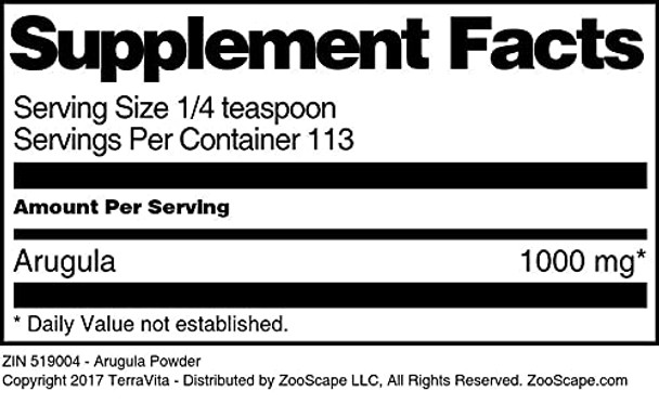 Terravita Arugula Powder (4 Oz, Zin: 519004)