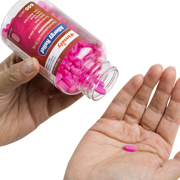 TIME-CAP LABS, INC. Timely Allergy Relief Diphenhydramine Hcl 25 Mg - 650 Caplets - Compared To Benadryl Allergy Ultratab - Antihistamine - Allergy Medication - Runny Nose Relief For Adults - Watery Eyes Treatment