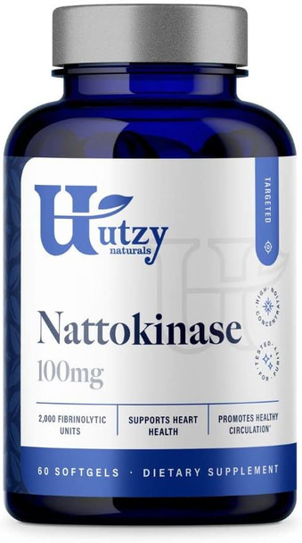 Utzy Naturals Cardiovascular Support Bundle | Nattokinase 100 Mg & Omega 3 Fish Oil