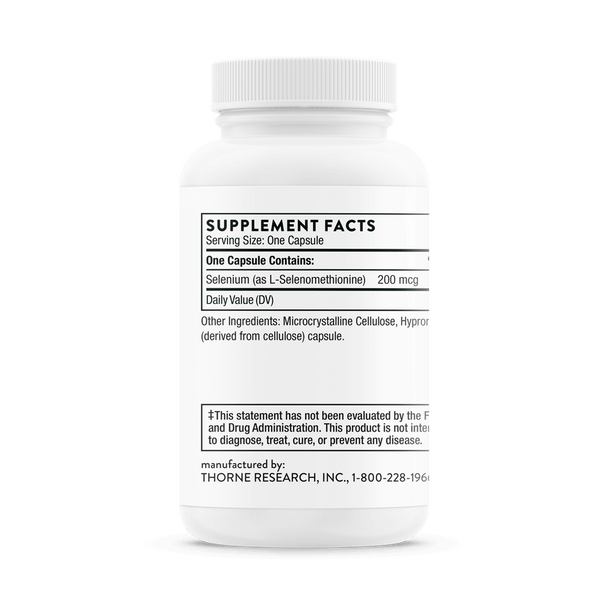 Thorne Research Selenomethionine (Selenium) 60 Vegetarian Capsules