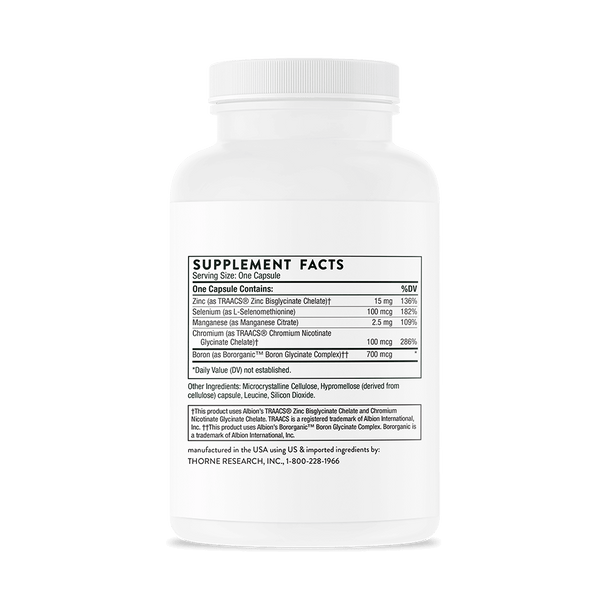 Thorne Research Trace Minerals 90 Capsules