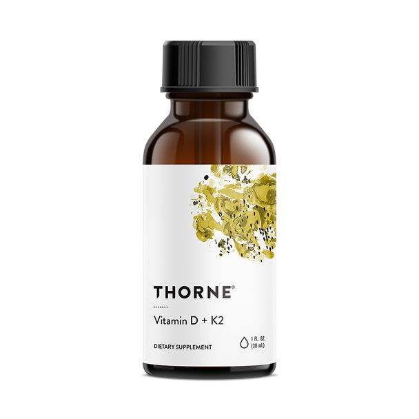 Thorne Research Vitamin D + K2 Liquid 1 Fl Oz (30 Ml)