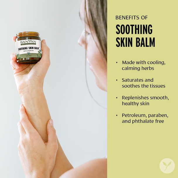 ‎Banyan Botanicals Soothing Skin Balm – Organic Herbal Skin Care Salve With Neem Leaf And Vetiver – Cooling And Soothing Balm For Natural Skin Health – 4 Oz – Non Gmo Sustainably Sourced Petroleum Free