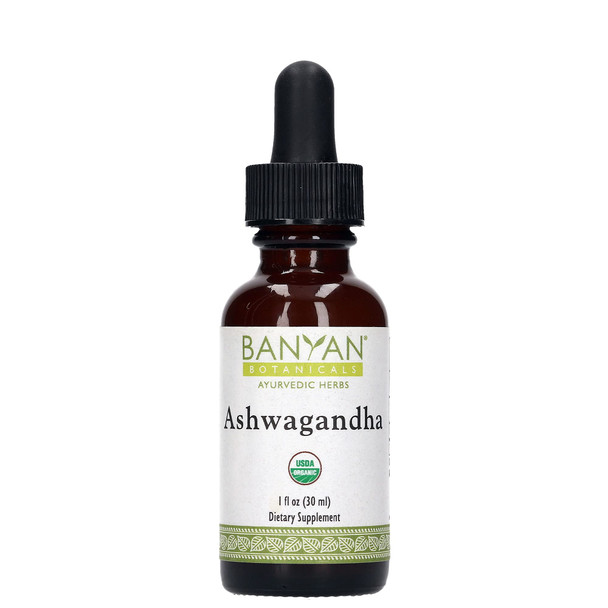 ‎Banyan Botanicals Organic Ashwagandha Extract – Withania Somnifera – For Healthy Adrenals & Immune System, Stress Relief, Strength, Mood & More* – 1 Fl Oz – Non-Gmo Sustainably Sourced Vegan