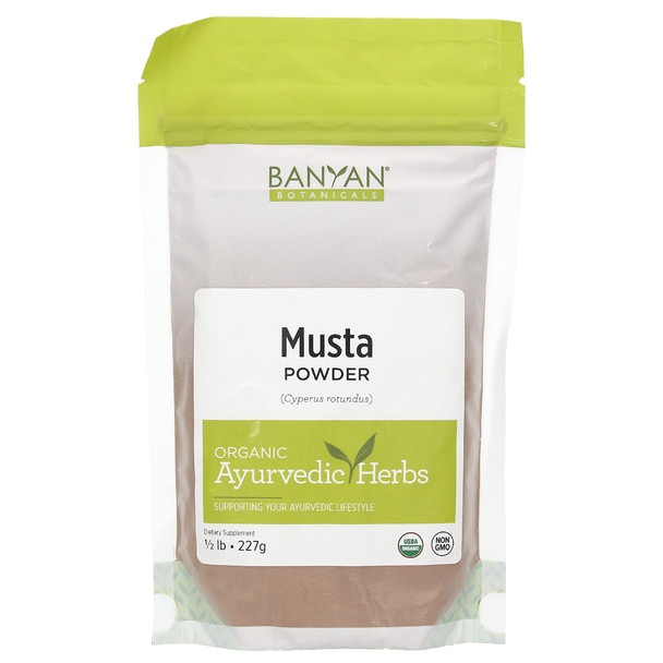 ‎Banyan Botanicals Musta Powder - Certified Organic, 1/2 Pound - Cyperus Rotundus - Supports Regular, Comfortable Menstruation And Promotes Healthy Digestion*