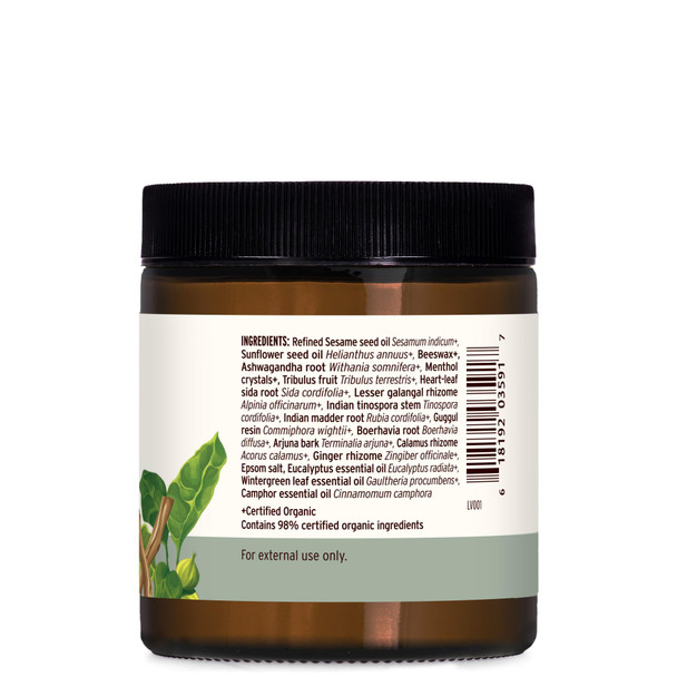 ‎Banyan Botanicals Muscle Balm – Organic Muscle Massage Balm With Ashwagandha Root & Epsom Salt – Supports Healthy Circulation & Soothes Tired Muscles – 4Oz – Non Gmo Sustainably Sourced Petroleum Free