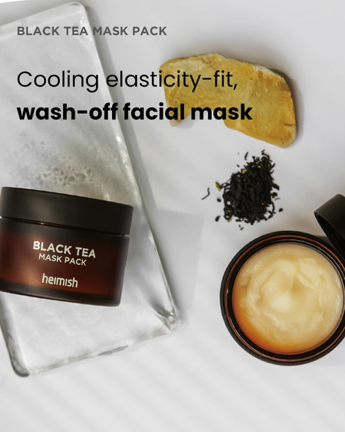 ‎Heimish Black Tea Mask Mask Pack 3.72 Fl.Oz / 110 Ml | Cooling Strengthening Elasticity Mask Pack | All Skin Types, Cooling Mask, Soothe Skin, Swelling Relief, Immediate Pore Shrinkage, Kbeauty