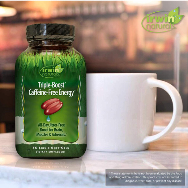 ‎Irwin Naturals Triple Boost Caffeine Free Energy 75 Liquid Softgels