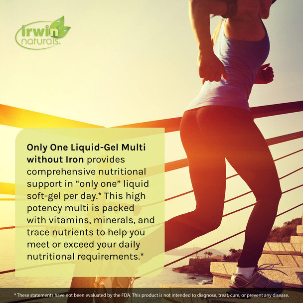 Irwin Naturals Only One Liquid-Gel Multi Without Iron, 60 Count Irwin Naturals Only One Liquid-Gel Multi Without Iron, 60 Count