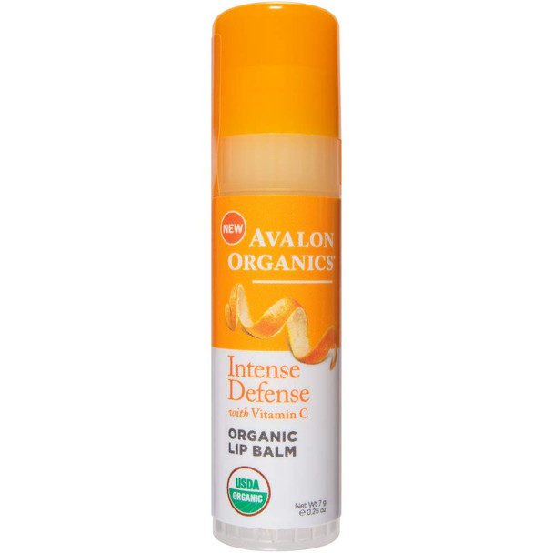 ‎Avalon Organics Intense Defense Lip Balm, 0.25 oz. (Pack of 4)
