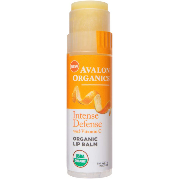 ‎Avalon Organics Intense Defense Lip Balm, 0.25 oz. (Pack of 4)