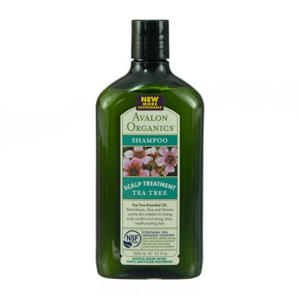 ‎Avalon Organics Pack of 8 x Scalp Treatment Tea Tree Shampoo - 11 fl oz