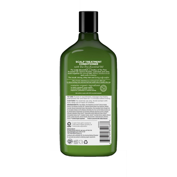 ‎Avalon Organics Scalp Treatment Tea Tree Conditioner, 11 oz (Pack of 2)