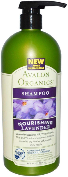 ‎Avalon Organics Shampoo Nourishing Lavender 32 fl oz (946 ml)