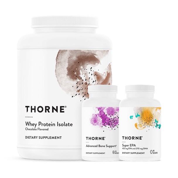 Thorne Bone Support Bundle Whey Protein Isolate & Advanced Bone Support & Super EPA