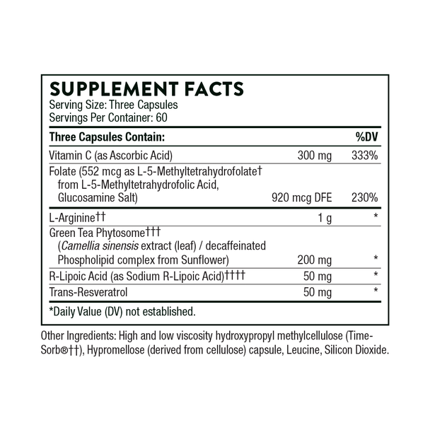 Thorne L-Arginine Plus (formerly Perfusia Plus) 180 Capsules