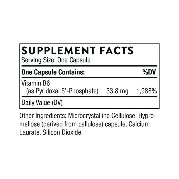 Thorne Pyridoxal 5'-Phosphate 180 Capsules