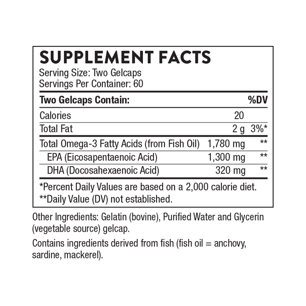 Thorne Super EPA Pro 120 Gelcaps