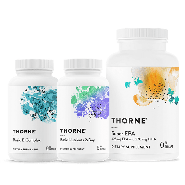 Thorne Thorne Basics Bundle Basic B Complex & Basic Nutrients 2/Day
 & Super EPA