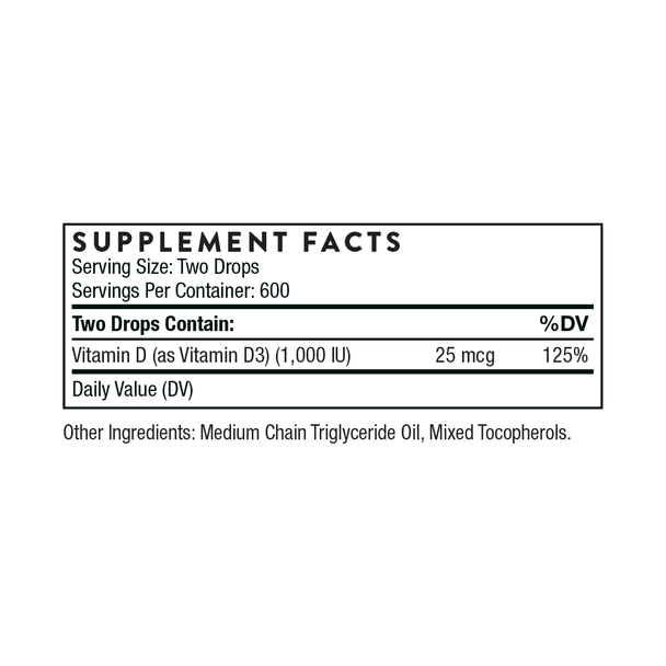 Thorne Vitamin D Liquid 1200 Drops