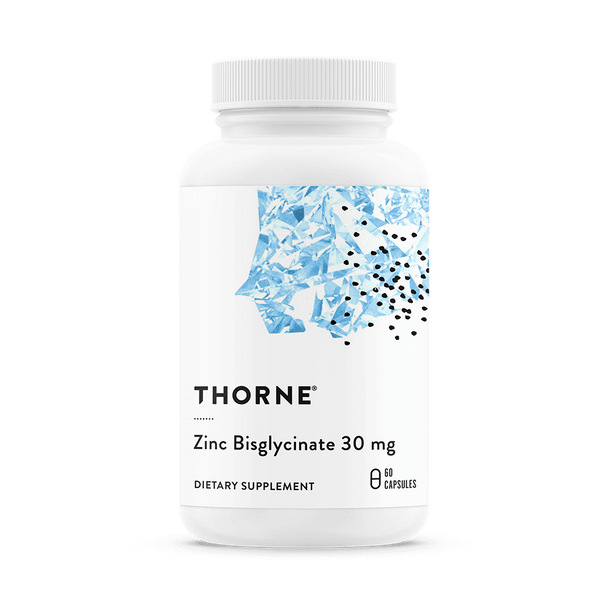 Thorne Zinc Bisglycinate 30 mg 60 Capsules