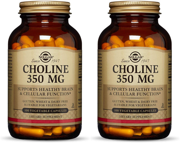 Solgar Choline 350Mg 100 Vcaps 2-Pack