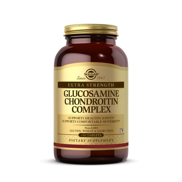 Solgar Extra Strength Glucosamine Chondroitin Complex - 150 Tablets - Supports Healthy Joints & Comfortable Movement - Non-Gmo Gluten Free Dairy Free - 50 Servings