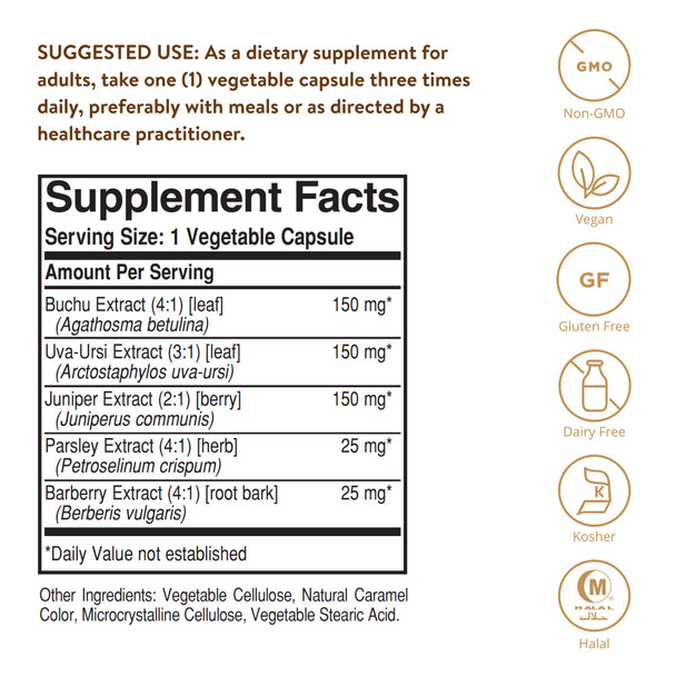 Solgar Herbal Water Pill 100 Vegetable Capsules - Supports Fluid Balance - Concentrated Herbal Extracts - Non-Gmo Vegan Gluten Free Dairy Free Kosher Halal - 100 Servings