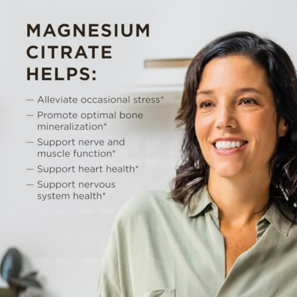 Solgar Magnesium Citrate 120 Tablets - Promotes Healthy Bones - Supports Nerve & Muscle Function - Non Gmo Vegan Gluten Free Dairy Free Kosher - 60 Servings Solgar Magnesium Citrate 120 Tablets - Promotes Healthy Bones - Supports Nerve & Muscle Function - Non Gmo Vegan Gluten Free Dairy Free Kosher - 60 Servings