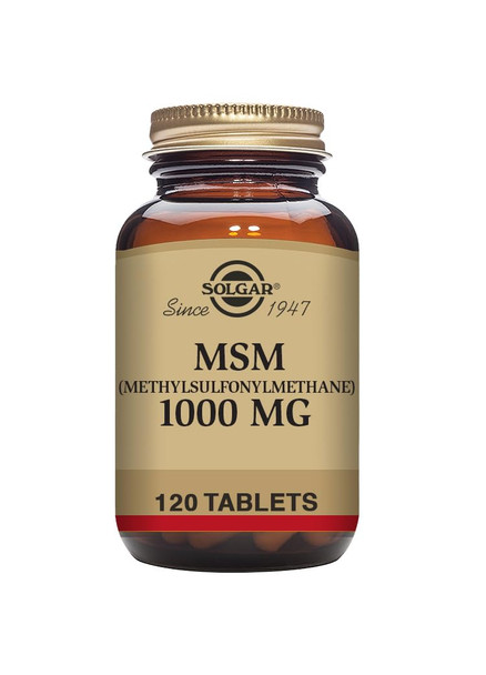 Solgar Msm 1000 Mg - 120 Tablets - Supports Joints & Connective Tissue - Non-Gmo Vegan Gluten Free Dairy Free Kosher Halal - 120 Servings