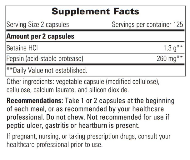 Integrative Therapeutics Betaine HCl