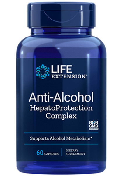 Life Extension Anti-Alcohol Antioxidants with HepatoProtection Complex 60 Capsules