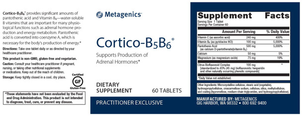 Metagenics Cortico B5B6