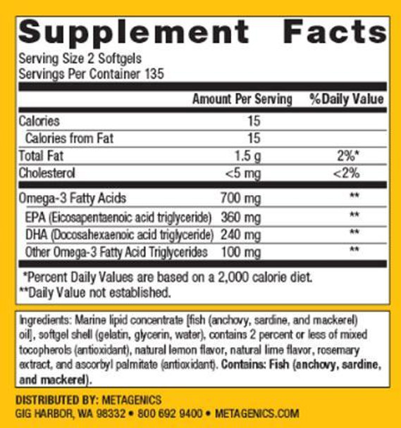 Metagenics OmegaGenics EPA-DHA 300 270 softgels