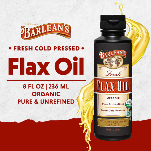 Barlean's Organic Fresh Flax Oil 8 Fl Oz (236 Ml)