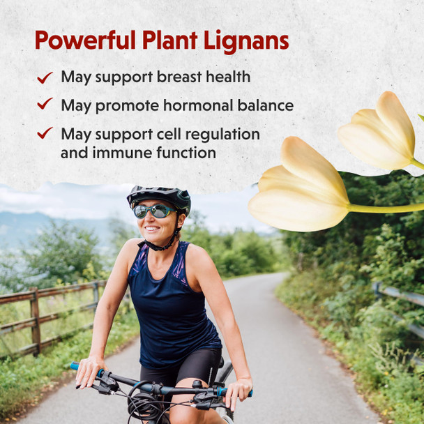 Barlean's Brevail Plant Lignan Extract Capsules Proactive Breast Health Supplement With 50 Mg Sdg Lignans From Flax Seed Hulls For Healthy Estrogen Balance and  Pms Mood Support Pills 30 Count