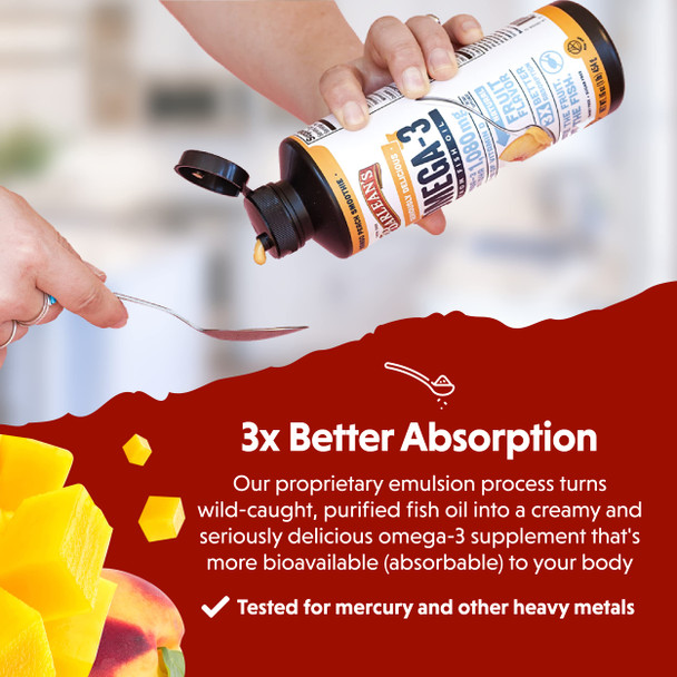 Barlean's Omega Swirl Fish Oil With Vitamin D Mango Peach 454G 1 Units