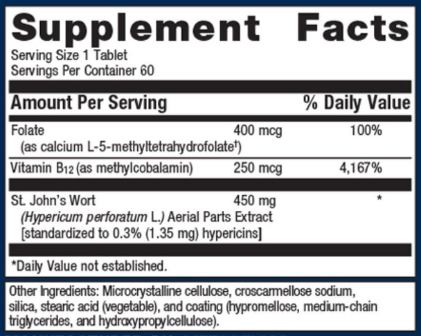 Metagenics St. John's Wort with Folate and B12