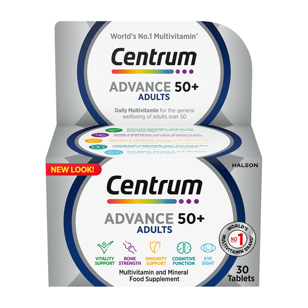 Centrum Advance 50+ Multivitamin (30 Tablets)