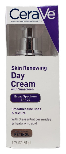 Cerave Skin Renewing Day And Night Bundle - Contains Day Cream Retinol With Spf 30 (1.76 Oz) And Night Cream With Mve Delivery Technology (1.7 Oz)