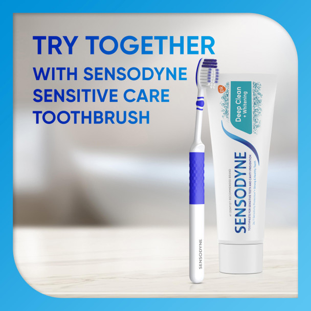 Sensodyne Deep Clean Sensitive Toothpaste Cavity Prevention and Sensitive Teeth Treatment  4 Ounces